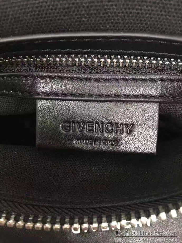 GlVENCHY紀梵希 最新白字Logo 白字肩帶 平紋胎牛 潘多拉 手提斜挎包  tsg1070